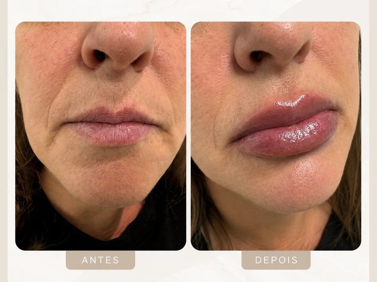 Preenchimento labial com foco em naturalidade